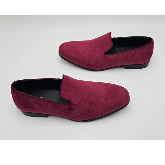 Alfani Zion Slipper Loafer Burgundy Velvet Slip On Casual Shoe Men\'s 9 M main image 6